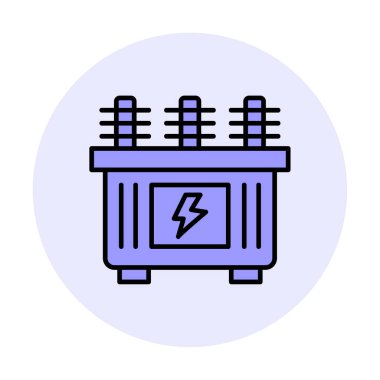 Batarya güç ikonu vektör illüstrasyonu. Dönüştürücü                         