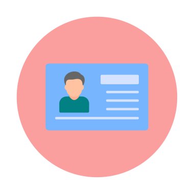 Visa belgesi simgesinin vektör illüstrasyonu 