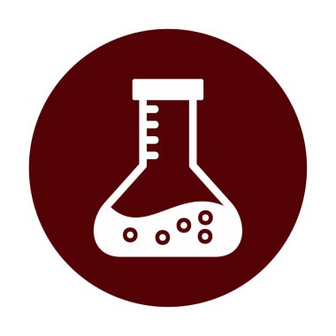 Matara ikonu. Laboratuvar ekipmanları. vektör illüstrasyonu.                     