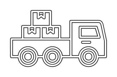 Kamyonet simge vektör çizim