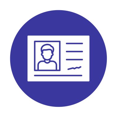 Tanımlama kartı vektör illüstrasyonu