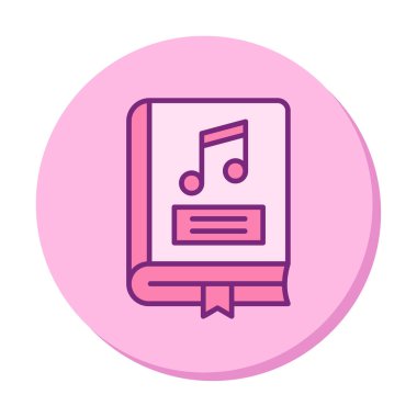 müzik kitabı simgesi, vektör illüstrasyonu 