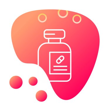 ilaç şişesi simgesi, vektör illüstrasyonu