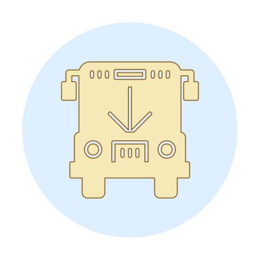 bus simgesi, vektör illüstrasyonu