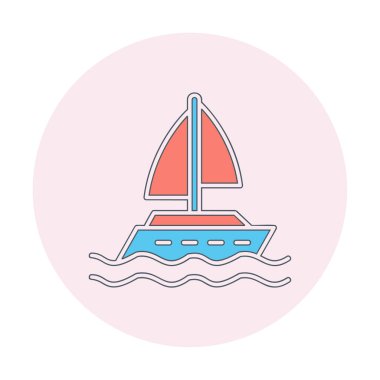 Yat simgesi vektör illüstrasyonu