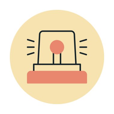 Siren simgesi, vektör çizimi 