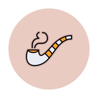 tütün tüttürme çubuğu simgesi, vektör illüstrasyonu