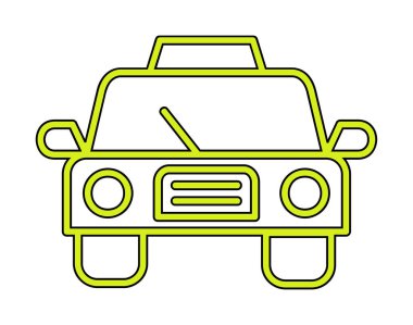 taksi simgesi vektör illüstrasyonu 