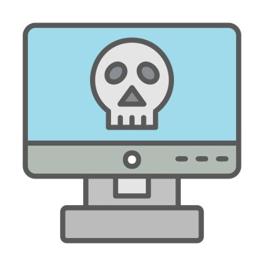 Bilgisayar korsanlığı simgesi, basit bir stil. vektör