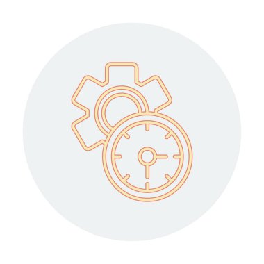 Çalışma Zamanı web simgesi vektör illüstrasyonu