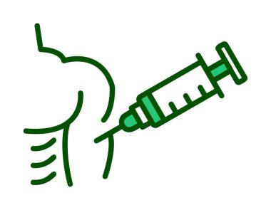 Aşılama web simgesi, vektör illüstrasyonu