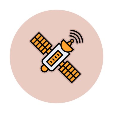 Uydu Simgesi, vektör illüstrasyonu 