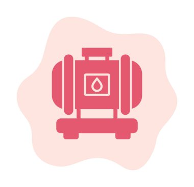 Fabrika tankı simgesi, vektör illüstrasyonu