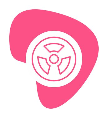 Radyasyon işareti. Web simgesi basit tasarım