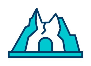 Simge dağındaki baston, vektör 