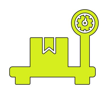 ölçekli düz simge, vektör illüstrasyonu 