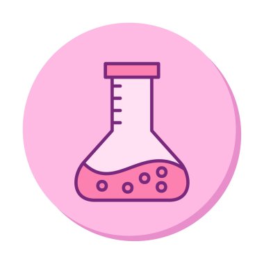 Matara ikonu. Laboratuvar ekipmanları. vektör illüstrasyonu.                     