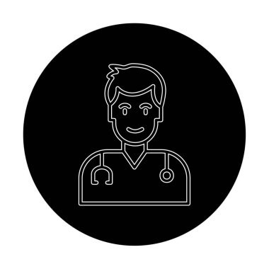 Doktor simgesinin vektör çizimi