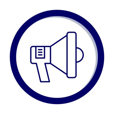 hoparlör, megafon simgesi. vektör çizim.  