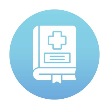 tıbbi kitap simgesi vektör illüstrasyonu 