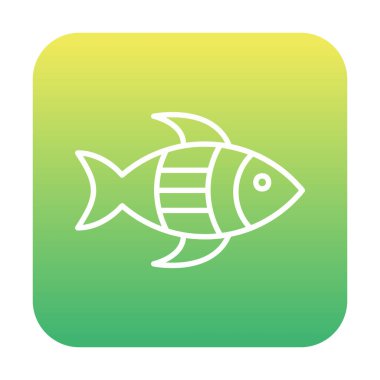 balık yassı simgesi, vektör illüstrasyonu