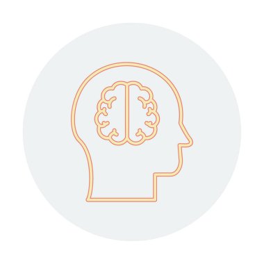 beyin ikonu vektör çizimi tasarımı