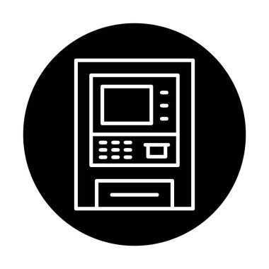 atm simge vektör illüstrasyonu 