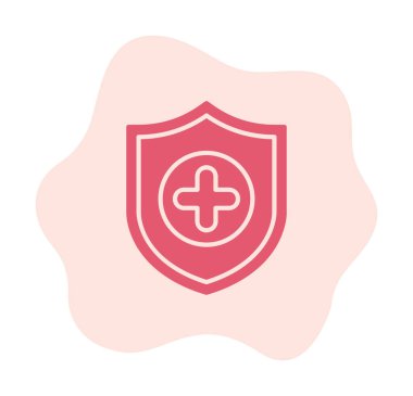 Basit Tıbbi Sigorta simgesi, vektör illüstrasyonu