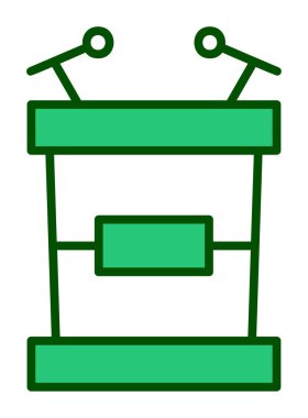 Modern Tribune simgesinin vektör çizimi                     