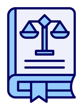 Hukuk kitabı. Web simgesi basit illüstrasyon 