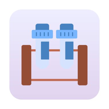 test tüpleri vektör düz renk simgesi 