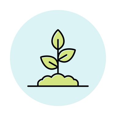 filizlenme simgesi, vektör illüstrasyonu  