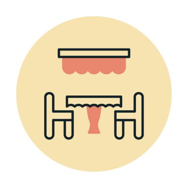 Restoran vektör illüstrasyonu, simge ögesi arkaplanı                                  