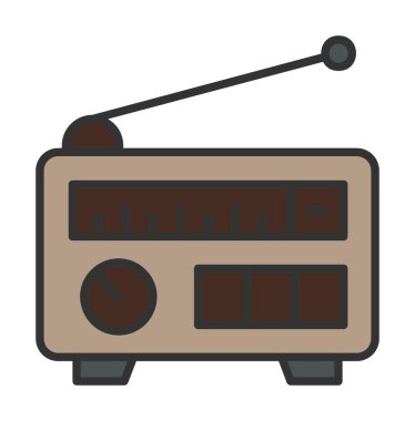 radyo simgesi web basit illüstrasyon