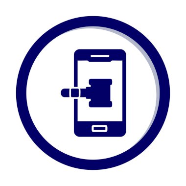 akıllı telefon simgesi, vektör illüstrasyonu basit tasarım