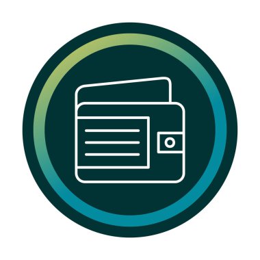 Cüzdan web simgesi, vektör illüstrasyon tasarımı