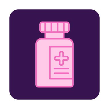 Tıbbi ikon vektör çizimi. Aşı               