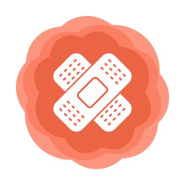 Yara bandı simgesi, vektör illüstrasyonu  