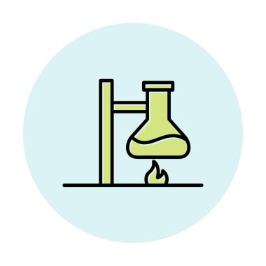 Basit Kimyasal Deney simgesi, vektör çizimi