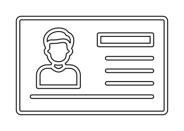 Visa belgesi simgesinin vektör illüstrasyonu 