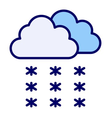 Basit kar yağışı simgesi, vektör çizimi