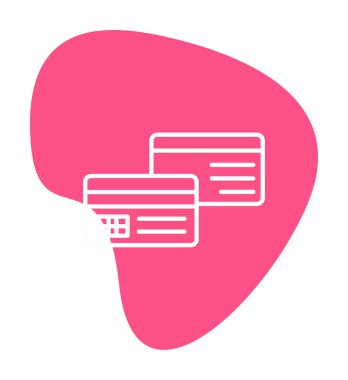 kredi kartı simgesi. Düz tasarım 