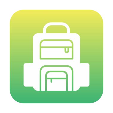 Sırt çantası ikon vektörü. Okul sırt çantası tabelası. izole edilmiş sınır sembolü çizimi