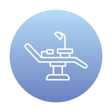 Dişçi Sandalyesi vektör illüstrasyonu, simge ögesi arkaplanı                