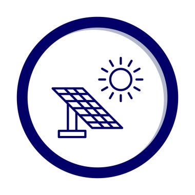 Güneş paneli ikon vektör illüstrasyonu