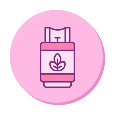 Elektrik üretim biyogaz ikonu vektör illüstrasyonu