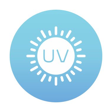 Güneş. Web simgesi basit bir illüstrasyon. Morötesi                               