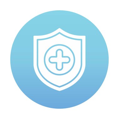 Basit Tıbbi Sigorta simgesi, vektör illüstrasyonu