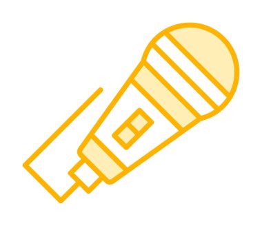 mikrofon web simge vektör çizim 