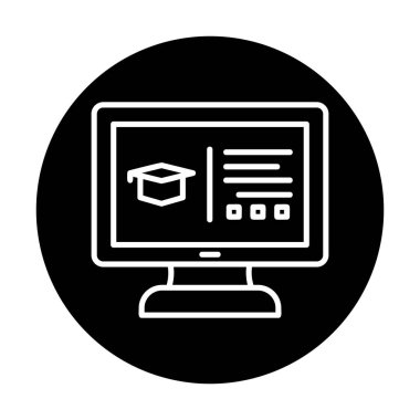 vector illustration of Online Education icon               